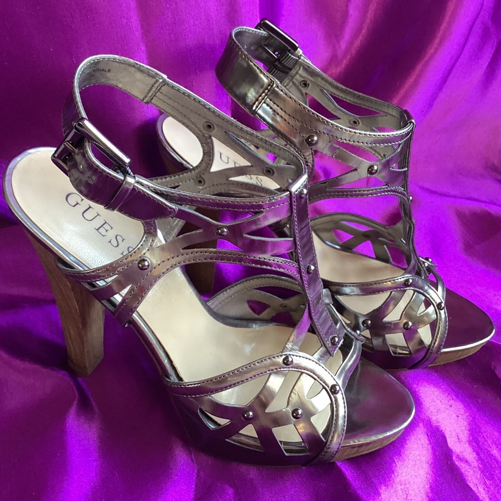 Guess Silver Heels